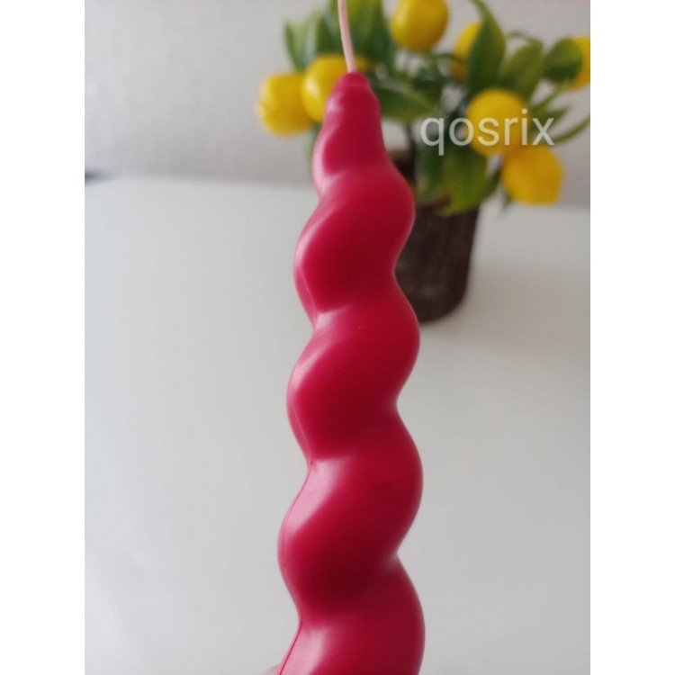 qosrix 5'li Kırmızı Italyan Burgulu Şamdan Soya Mumu Doğal Kokulu qosrix 5'li Kırmızı Italyan Burgulu Şamdan Soya Mumu Doğal Kokulu