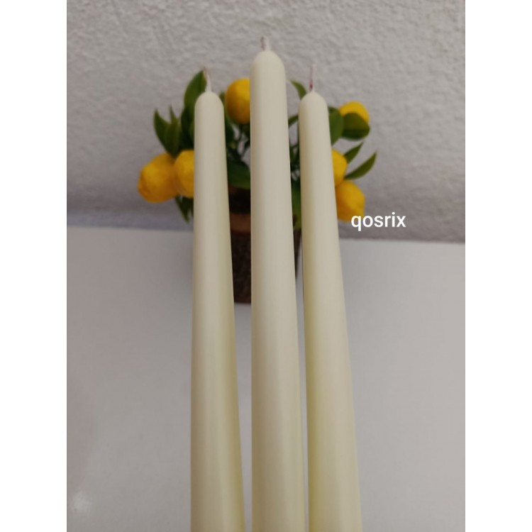 qosrix 3'lü Açık Krem Şamdan Soya Mumu qosrix 3'lü Açık Krem Şamdan Soya Mumu