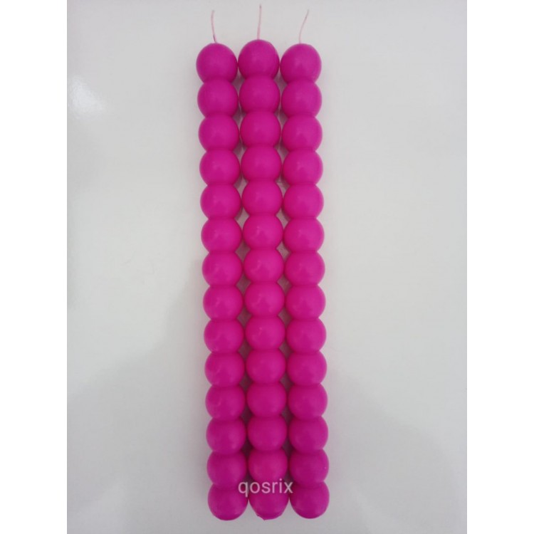 qosrix 3'lü Pembe Fuşya Boncuk Şamdan Soya Mumu Doğal Kokulu qosrix 3'lü Pembe Fuşya Boncuk Şamdan Soya Mumu Doğal Kokulu