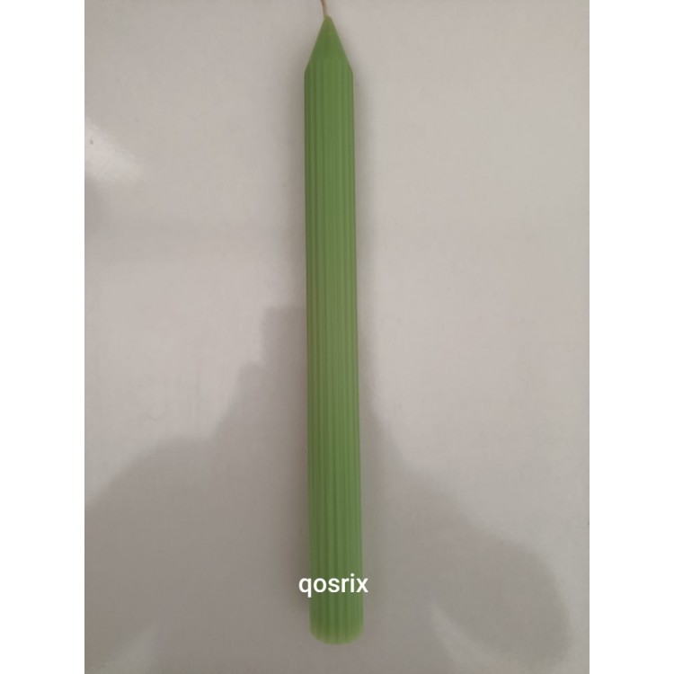 Açık Yeşil Şamdan Soya Mumu 1. Kalite Doğal
