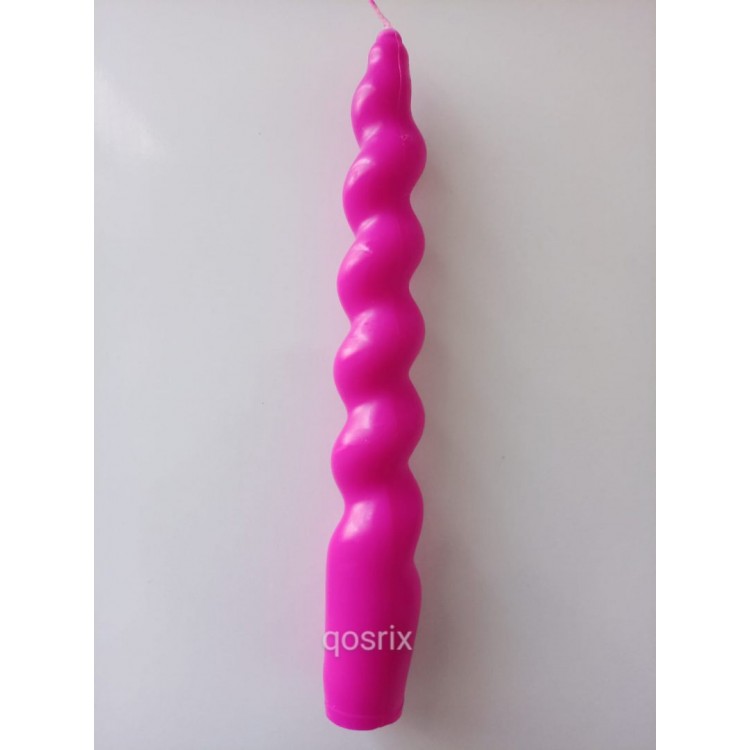 Pembe Fuşya İtalyan Burgulu Şamdan Mumu Pembe Fuşya İtalyan Burgulu Şamdan Mumu