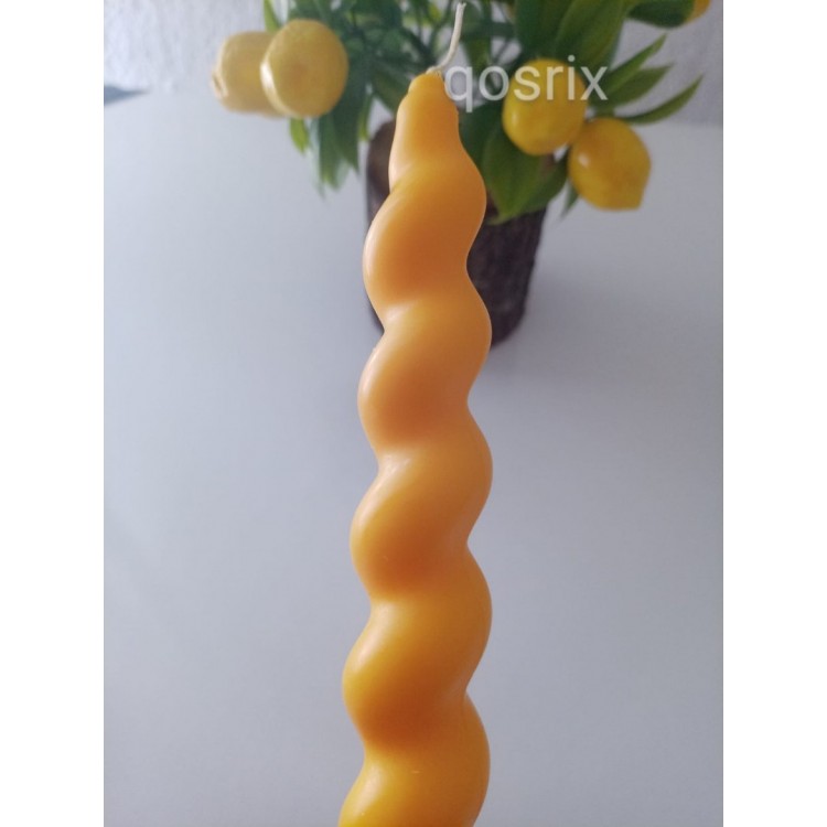 Sarı İtalyan Burgulu Şamdan Mumu