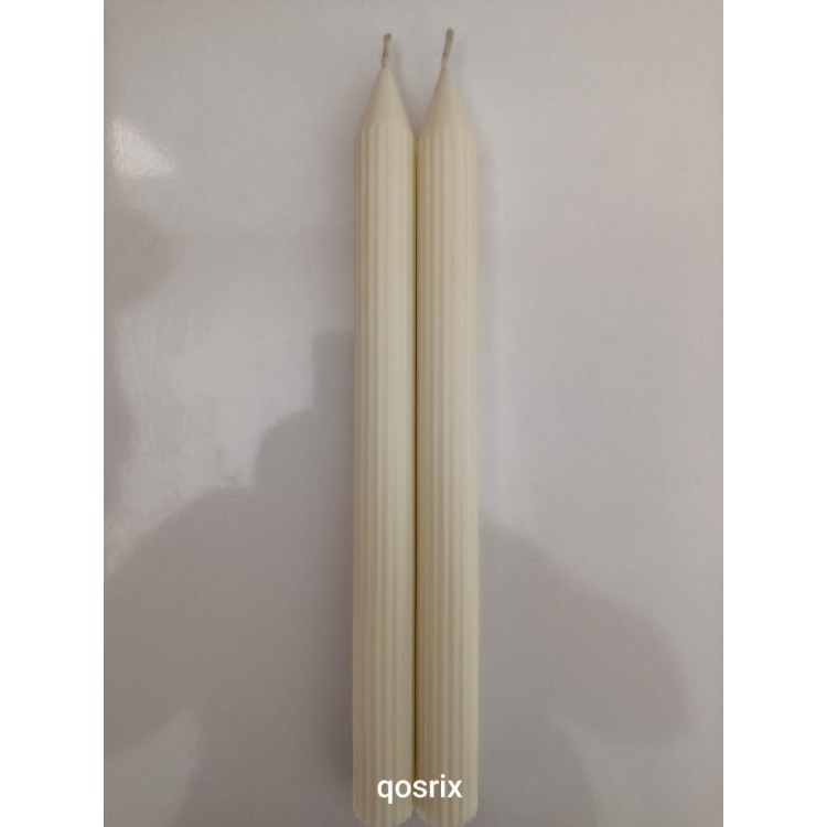 qosrix 2'li Açık Krem Şamdan Soya Mumu qosrix 2'li Açık Krem Şamdan Soya Mumu