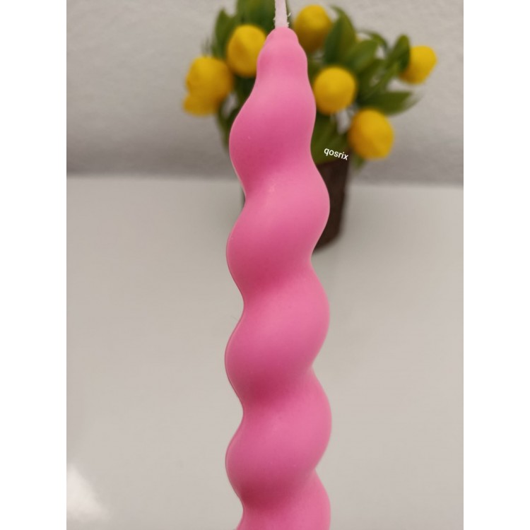 4'lü Pudra Pembe Italyan Burgulu Şamdan Soya Mumu 4'lü Pudra Pembe Italyan Burgulu Şamdan Soya Mumu