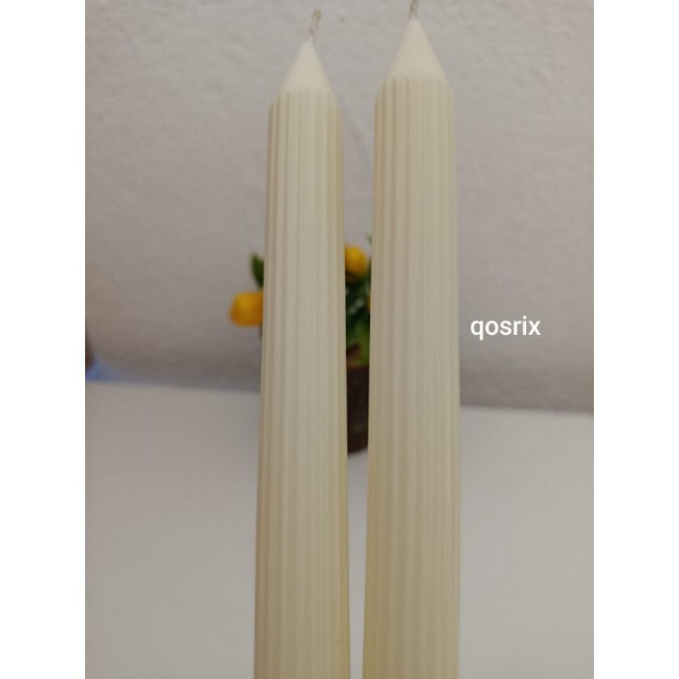 qosrix 2'li Açık Krem Şamdan Soya Mumu qosrix 2'li Açık Krem Şamdan Soya Mumu