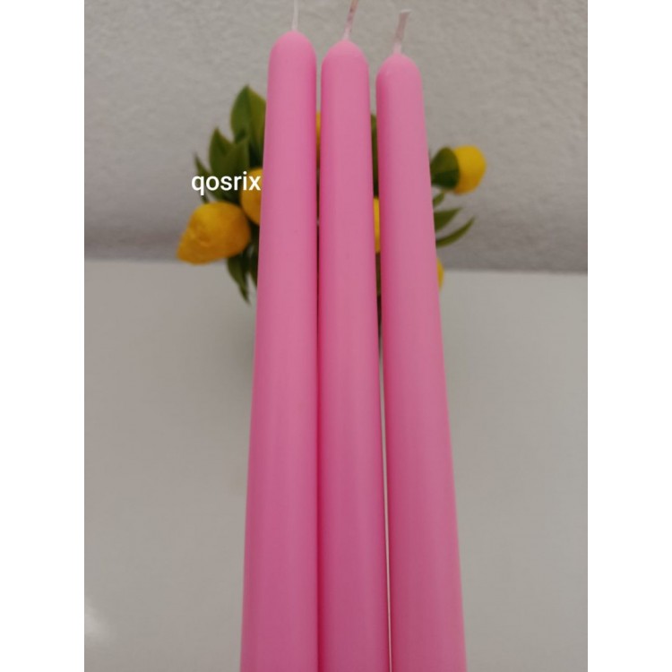 3'lü Pudra Pembe Şamdan Soya Mumu 1. Kalite Doğal 3'lü Pudra Pembe Şamdan Soya Mumu 1. Kalite Doğal