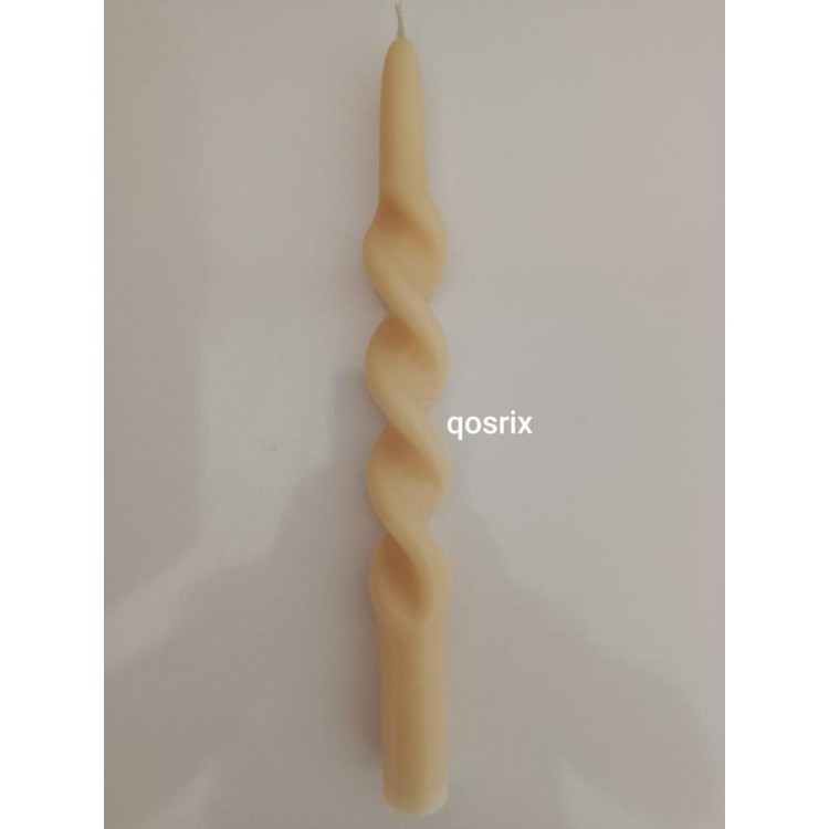 qosrix Krem Burgulu Şamdan Soya Mumu qosrix Krem Burgulu Şamdan Soya Mumu