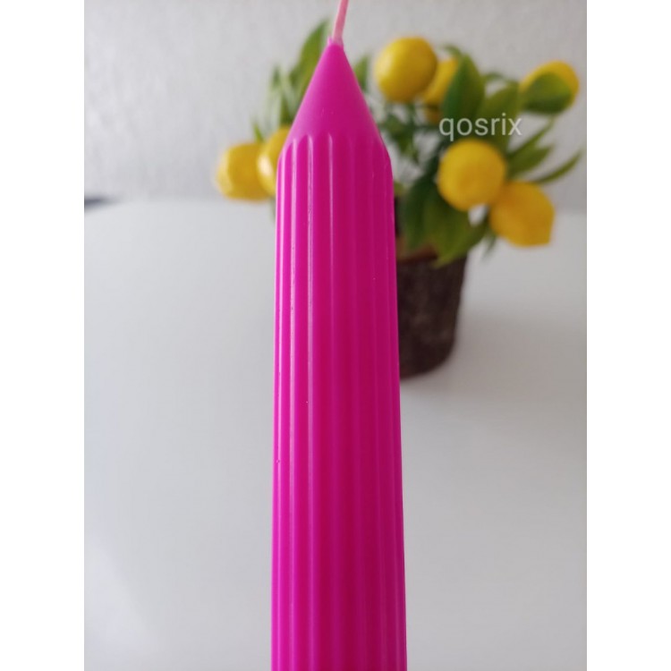 4'lü Pembe Fuşya Şamdan Mumu 4'lü Pembe Fuşya Şamdan Mumu