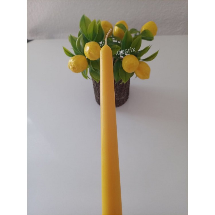 Sarı Şamdan Uzun Çubuk Konik Mum 1 Adet Sarı Şamdan Uzun Çubuk Konik Mum 1 Adet