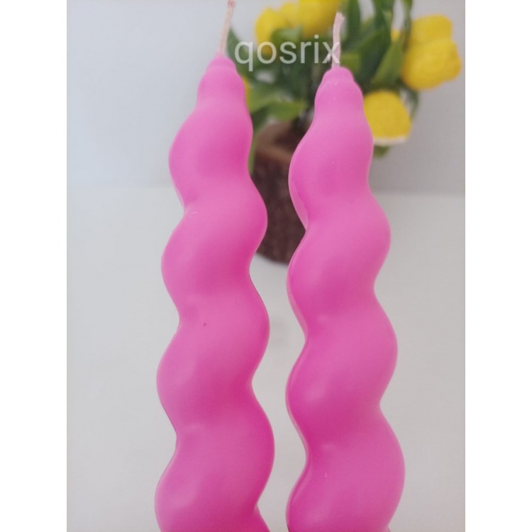 20'li Pembe Toptan Şamdan Mumu