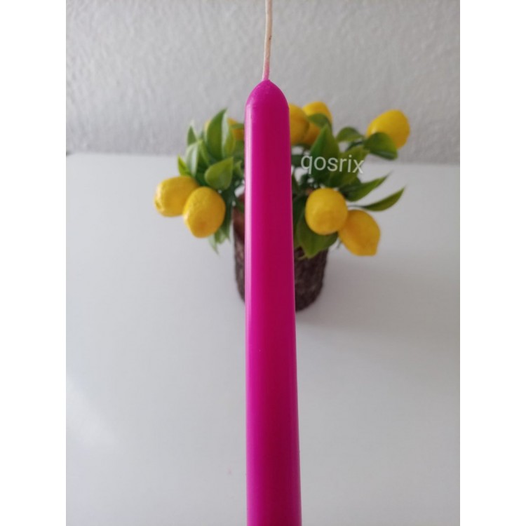 4'lü Pembe Fuşya Şamdan Mumu 4'lü Pembe Fuşya Şamdan Mumu