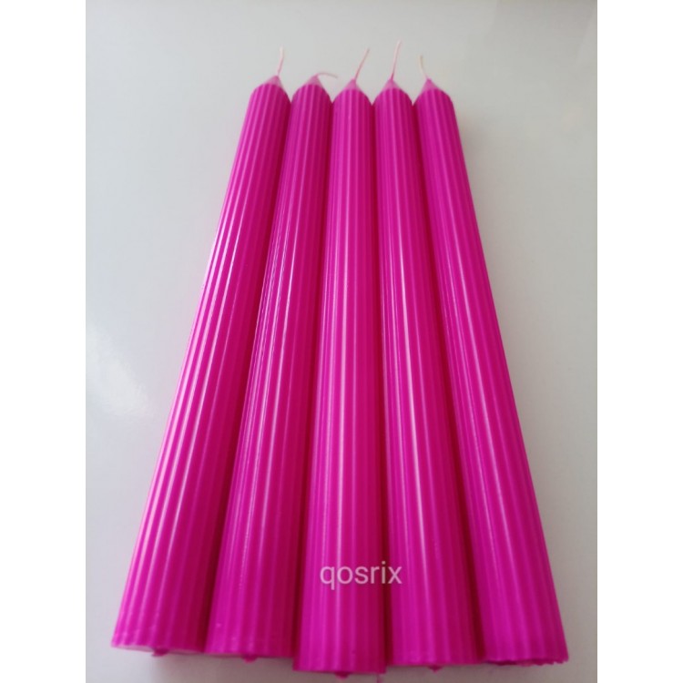 100 Adet Toptan Pembe Fuşya Şamdan Dekor Mum 100 Adet Toptan Pembe Fuşya Şamdan Dekor Mum